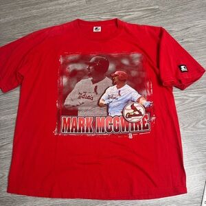 St Louis Cardinals Mens Mark McGwire T-Shirt Vintage 1997 Sz XL Starter